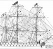 * Bouwtekeningen 18e Eeuws Oorlogschip